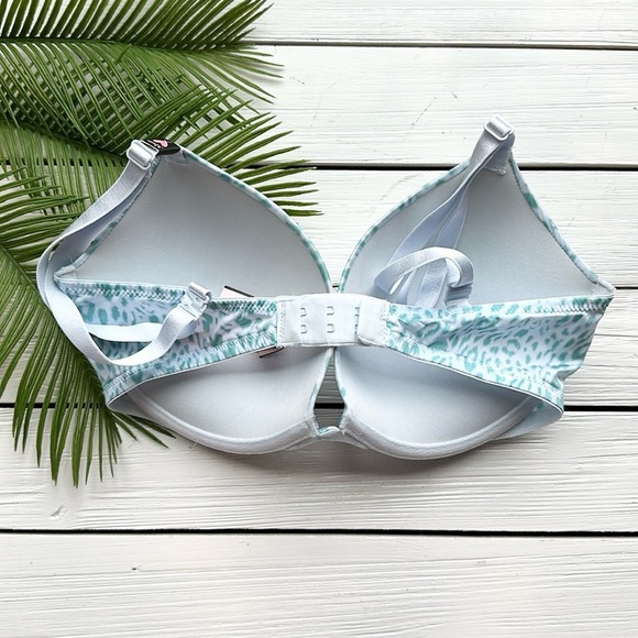 NWT Victorias Secret Blue Leopard Push Up Bra size 32DD - Picture 2 of 5
